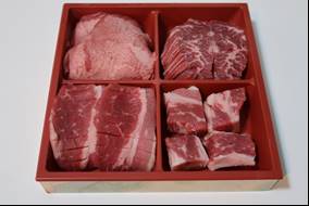 米国産牛肉焼肉用4点盛り（バラ、ハラミ、タン）　980円/200g