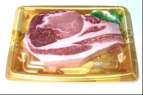国産銘柄豚リブロースステーキ用 258円/100g